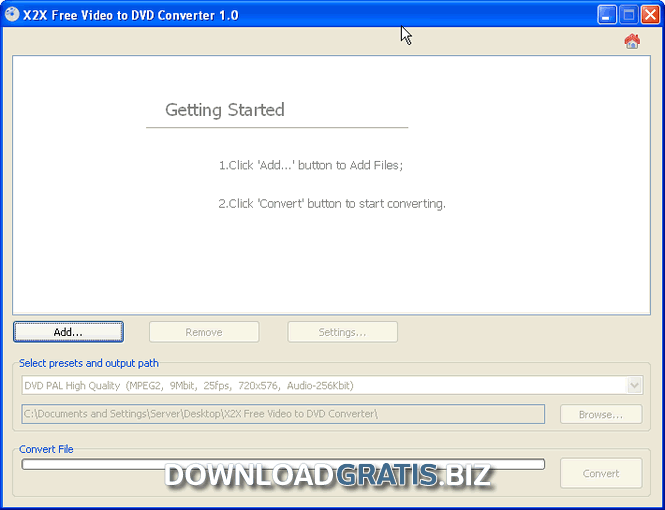 X2X Free Video To DVD Converter