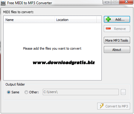 free-midi-to-mp3-converter-screenshot